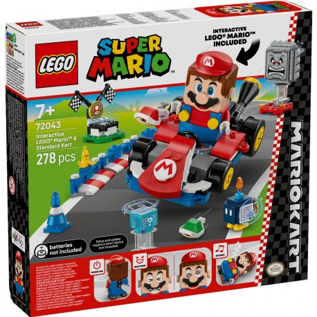 72043 LEGO® Super Mario - Mario Kart™ – Интерактивна фигура LEGO® Mario™ и Standard Kart