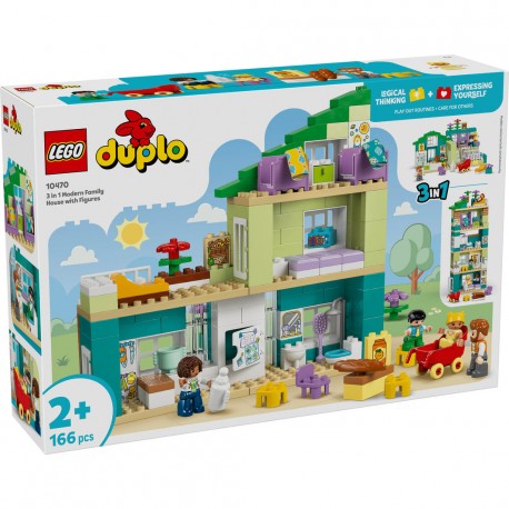 10470 LEGO® DUPLO - Модерна семейна къща 3 в 1 с фигури