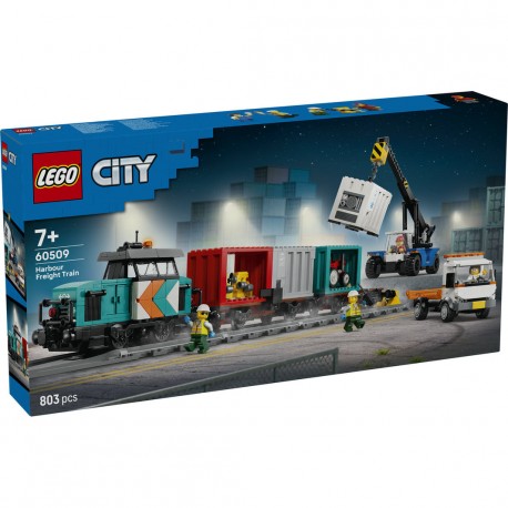 LEGO® City 60509 - Пристанищен товарен влак с кран и камион