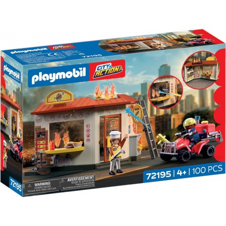 Playmobil 72195 - Пожарно АТВ с павилион за бургери